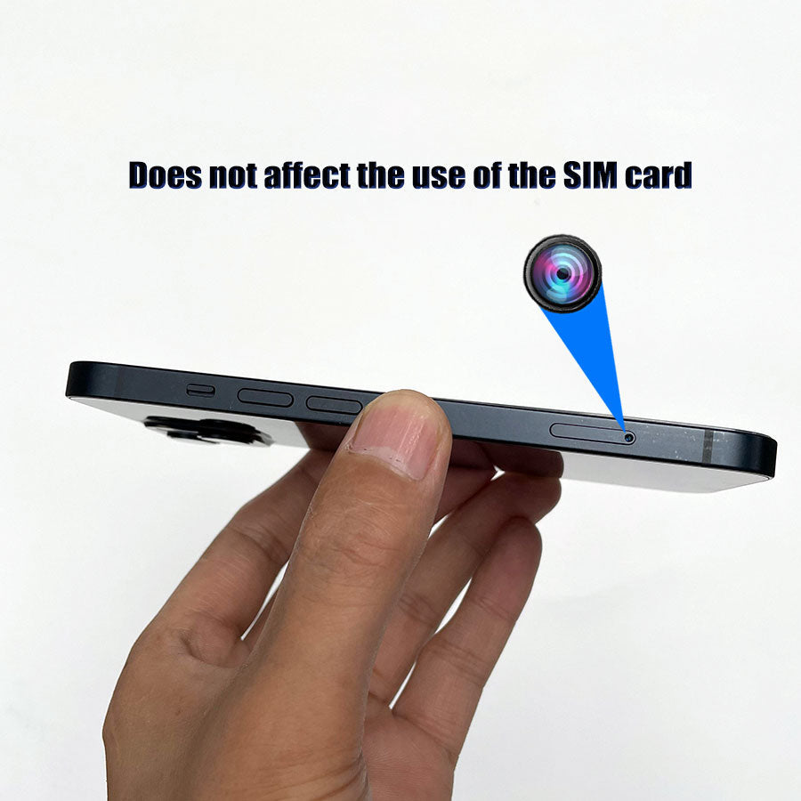 IPhone 13 Spy Camera Phone SIM Card Side Lens 4k/60FPS Black